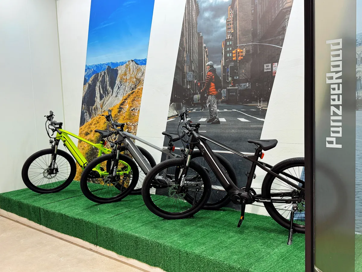 PanzeeRoad e-bikes in the factory showroom